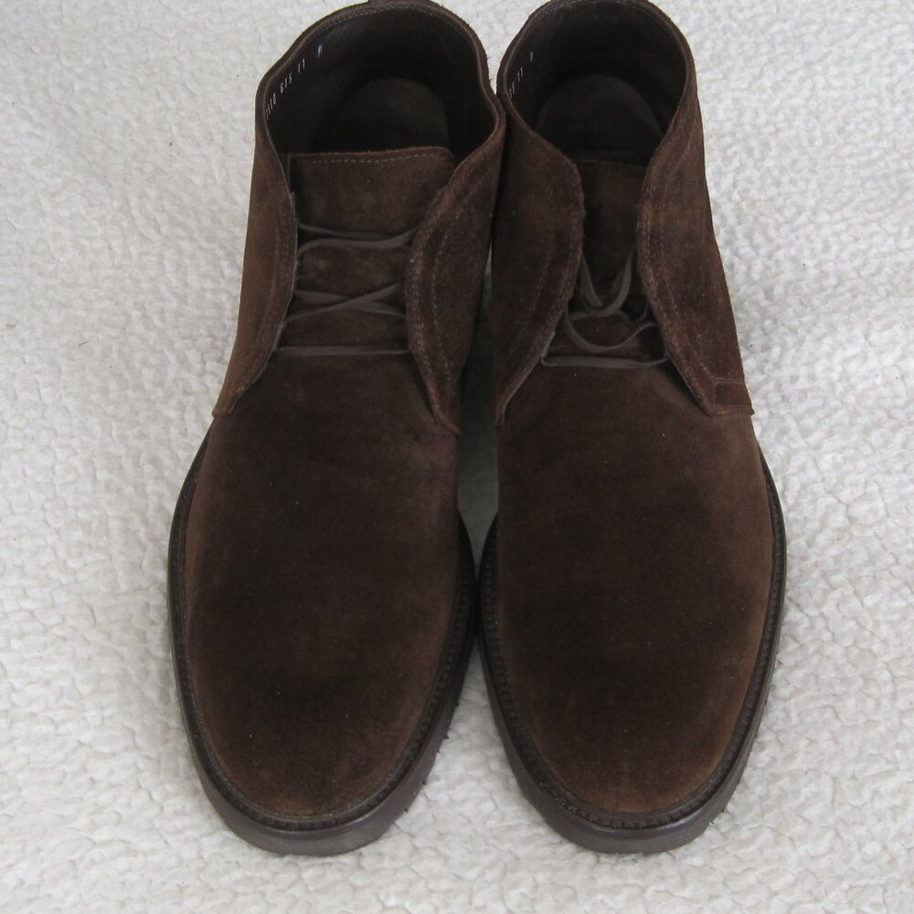 Ferragamo Men's Brown Leather (Suede) Chukka Boots Men's Size 11D